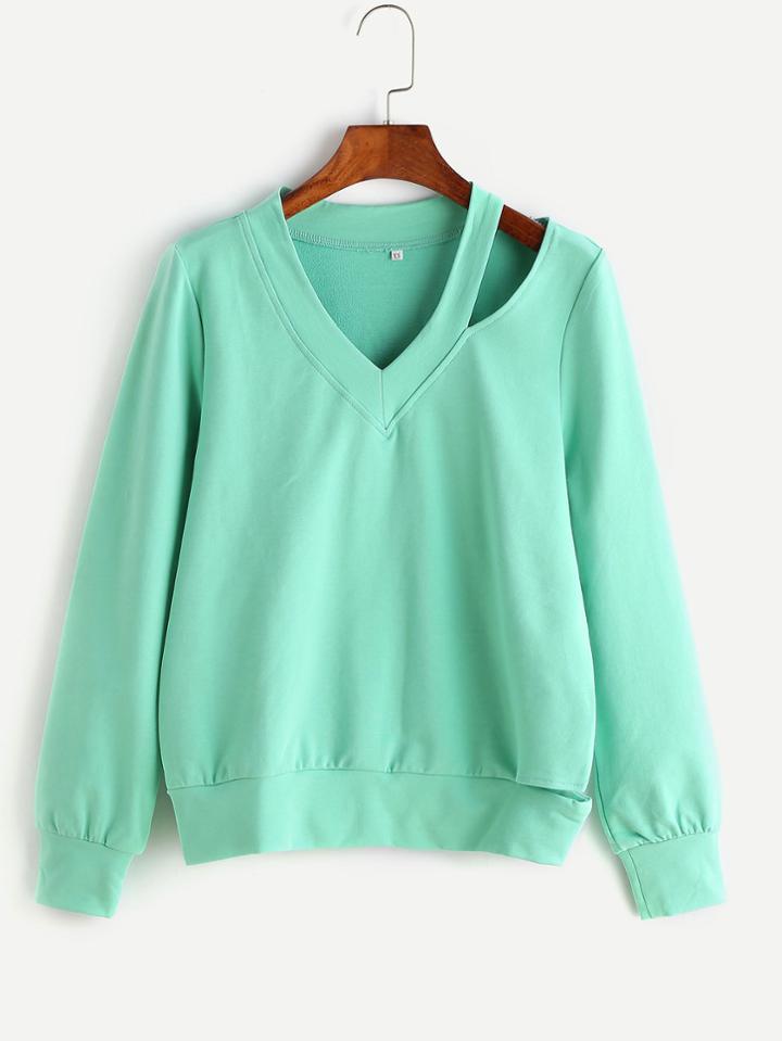 Shein Asymmetric Cutout Sweatshirt