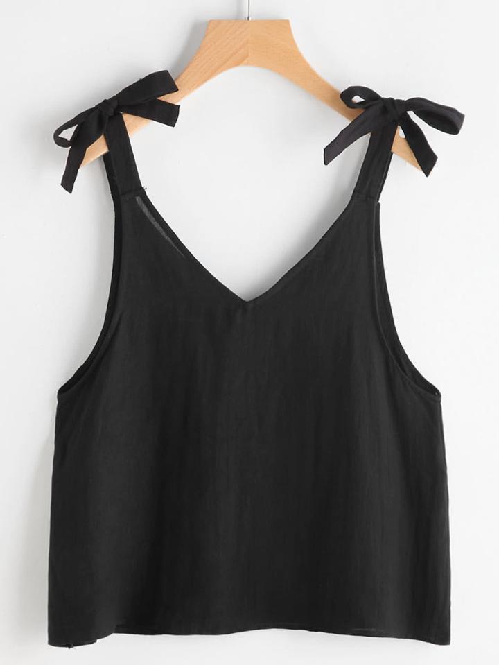 Shein Bow Tie Strap Cami Top