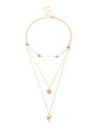 Shein Cross & Round Pendant Layered Necklace