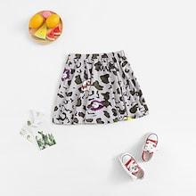 Shein Girls Mixed Print A-line Skirt