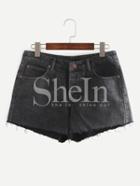 Shein Black Pockets Denim Shorts