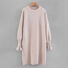Shein Drop Shoulder Bishop Sleeve Sweater Dress