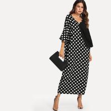 Shein Cut And Sew Polka Dot Cocoon Dress