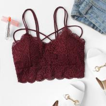 Shein Lace Criss Cross Back Top