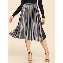 Shein Velvet Pleated Skirt