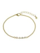 Shein Simple Model Rhinestone Gold Color Chain Bracelets