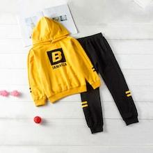 Shein Toddler Boys Letter Print Hoodie & Pants