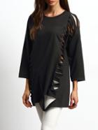 Shein Black Cut Out Loose T-shirt