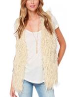 Rosewe Fine Quality Artificial Fur Autumn Waistcoat For Woman