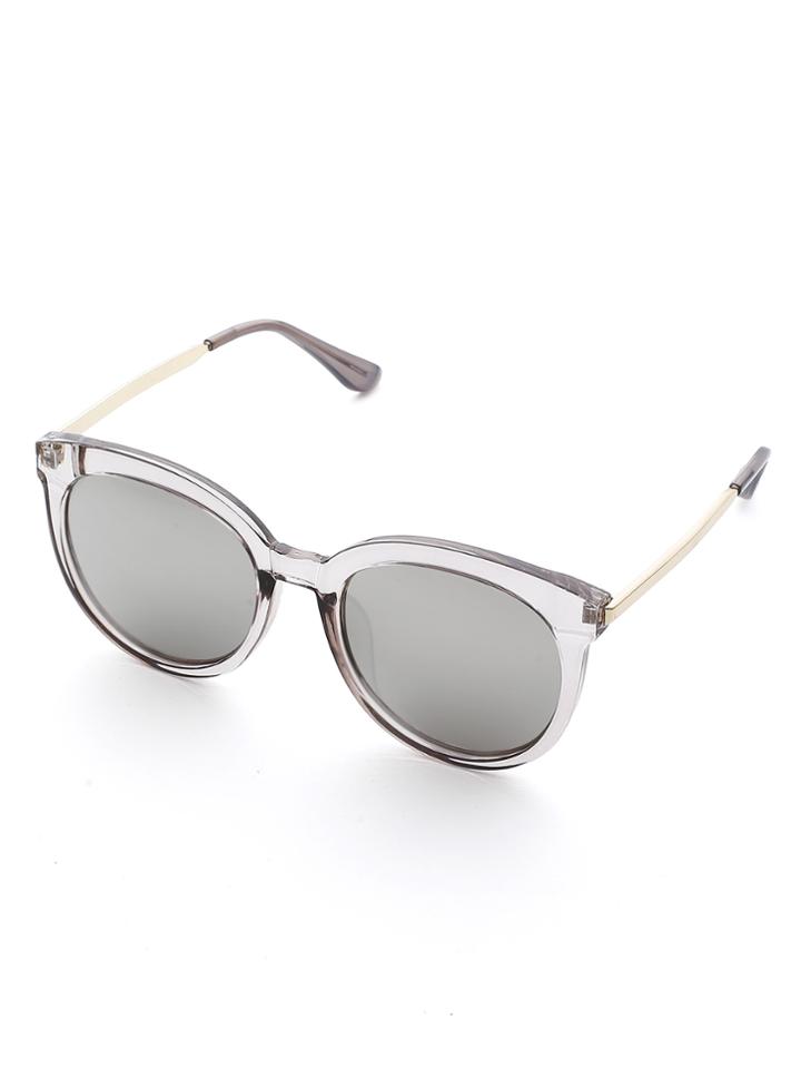 Shein Clear Frame Round Lens Sunglasses