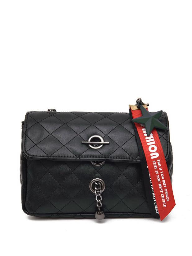 Shein Slogan Ribbon Quilted Shoulder Bag