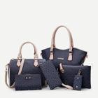 Shein Fish Bone Print Tote Bag 6pcs