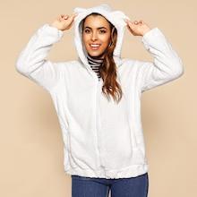 Shein Drop Shoulder Hooded Teddy Outerwear