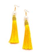 Shein Faux Pearl Top Tassel Earrings