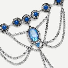 Shein Rhinestone Detail Link Bracelet With Toe Ring
