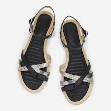 Shein Glitter Criss Cross Design Sandals