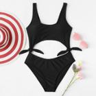 Shein Knot Side Cut Out Swimsuit