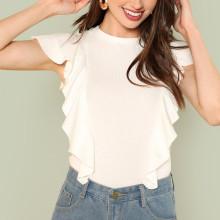 Shein Tiered Ruffle Embellished Tee