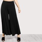 Shein Plus Solid Wide Leg Pants