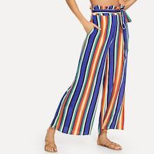Shein Vertical Stripe Straight Leg Pants
