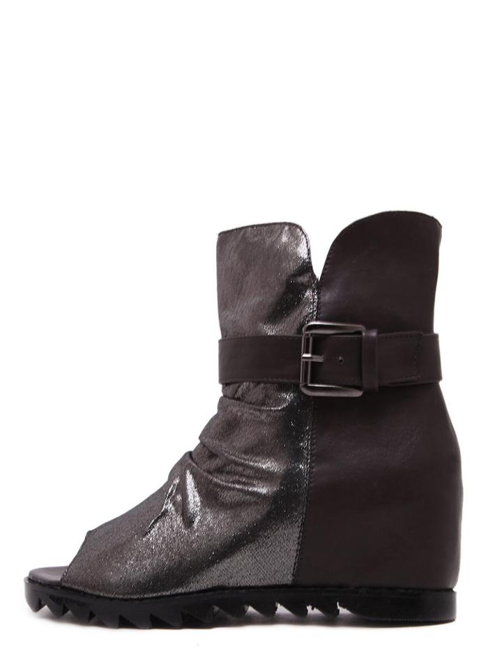 Shein Casual Mule Wedge Ankle Boots