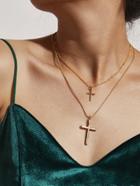 Shein Cross Pendant Chain Necklace Set 2pcs