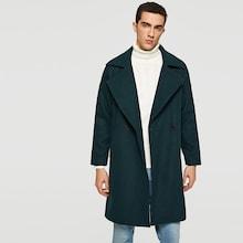 Shein Men Single Button Waterfall Collar Coat
