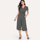 Shein Polka Dot Tie Waist Top & Wide Leg Pants