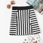 Shein Button Front Striped Skirt