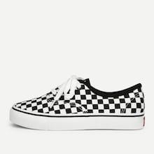 Shein Gingham Lace-up Sneakers
