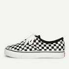 Shein Gingham Lace-up Sneakers