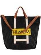 Shein Black Hi Mom Print Pu Tote Bag