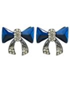 Shein Blue Bow Tie Shape Stud Earrings