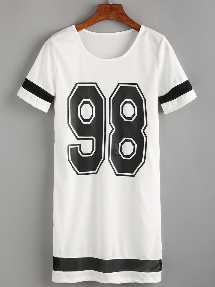 Shein 98 Print Straight T-shirt Dress