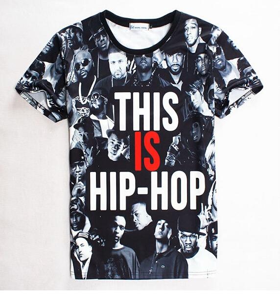 Shein 2015 Spring And Summer New 3d Digital Printing Digital Finger Female Tiger Einstein Mickey T-shirt For Men
