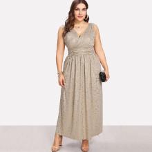 Shein Plus Fit & Flare Surplice Wrap Dress