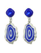 Shein New Trendy Blue Enamel Drop Fancy Earrings For Girls