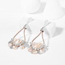Shein Hammered Disc Drop Earrings