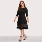 Shein Plus Lace Panel Dress