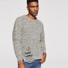 Shein Men Ripped Confetti Sweater