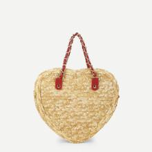 Shein Heart Shaped Straw Bag