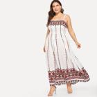 Shein Plus Tribal Print Bow Tied Cami Dress