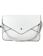 Shein White Zipper Envelope Clutch Bag