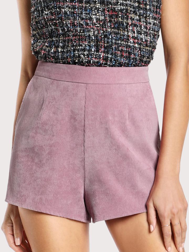 Shein Pocket Side Corduroy Shorts