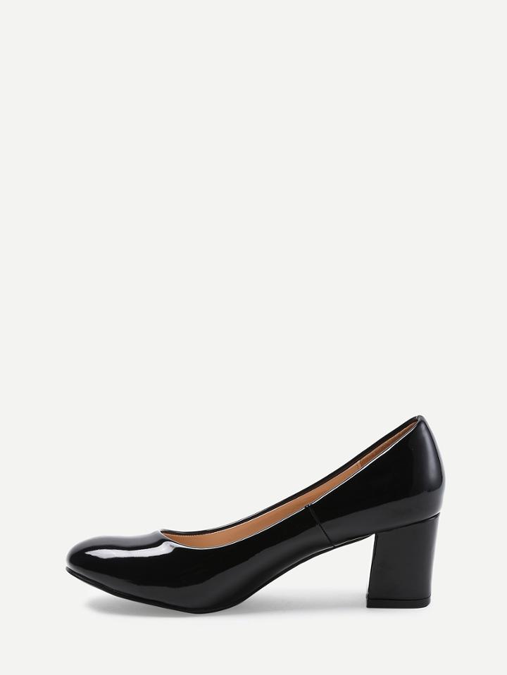 Shein Black Patent Leather Heels