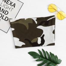 Shein Camouflage Bandeau Top