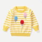 Shein Toddler Girls Patched Detail Striped Jumper