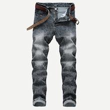 Shein Men Geometric Print Jeans