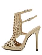 Shein Golden Peep Toe Hollow Heels