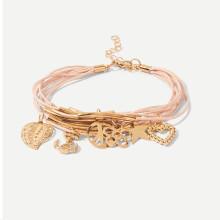 Shein Anchor & Flower Detail Layered Bracelet